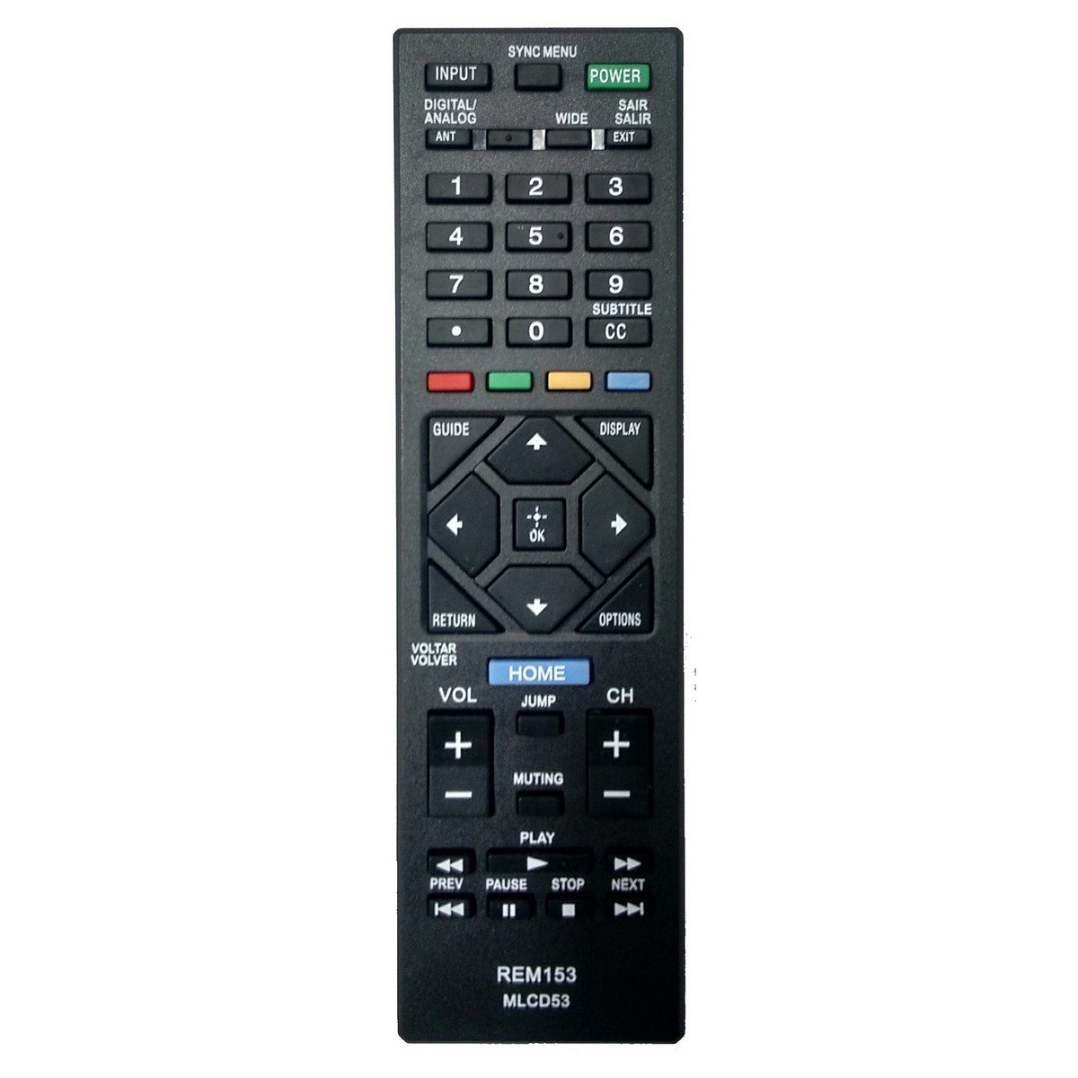 CONTROL SONY ( MLCD53 / REM153 / LL-1449 / RCU-271 )